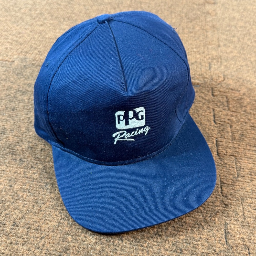 A- Luna Basics PPG Racing Youth Snapback Hat Navy Blue Adjustable Cap